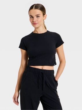 wild fable black crop top